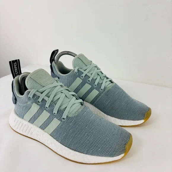 ADIDAS Originals NMD R2 Raw Steel Ash Green Women's Tennis (CQ2010) Size 8