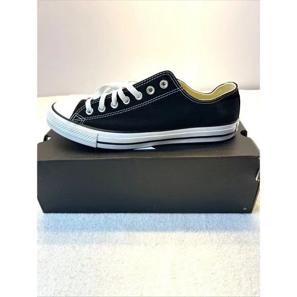 Converse Jack Purcell All Star Canvas Low Unisex Sneakers Black /White M 10 W 12