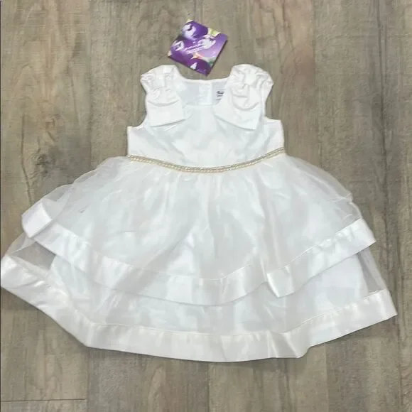 Blueberi Boulevard White Layered Dress