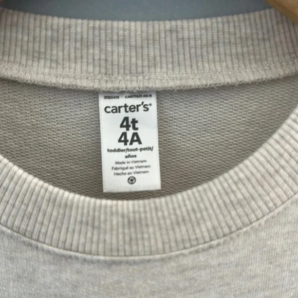 Carter's Heather & Green Casual Dress with Peplum Style Long Sleeves Girls 4T