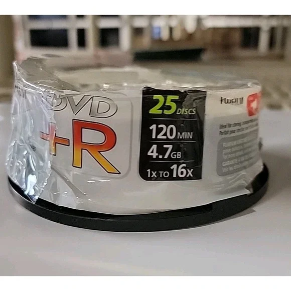 DVD+R Fujifilm Sealed Blank Discs 25 Pack 120 Mins 4.7 GB 1x-16x NEW!