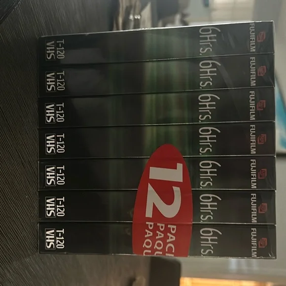 Fujifilm HQ High Quality VHS Blank Tape T-120 6 Hour New Sealed Pack Of 3