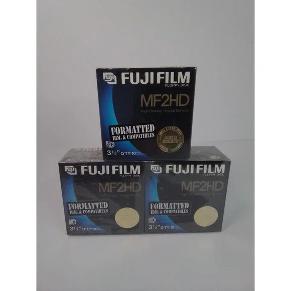 Fujifilm MF2HD 3.5 Floppy Disks High Density IBM Formatted Lot of 30 Sealed