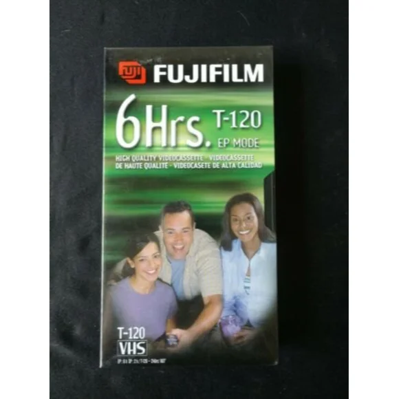 Fujifilm Blank VHS Cassette T-120 EP Mode 6 Hours Sealed (1) item