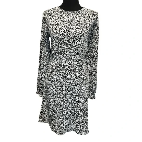 Art Class Girls XXL Floral Print Long Sleeve‎ Dress Casual Cute Black White Soft