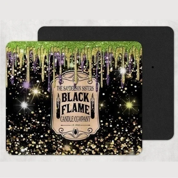 HOCUS Pocus Black Flame Candle Co. Halloween Mousepad