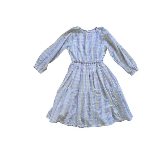 Cosmosophie Isolda Dress in Castle Print Pastel Plaid Preppy Classic Size 14‎