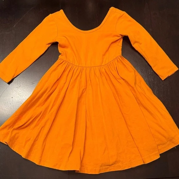 Bright Goldenrod Kids Casual Dress