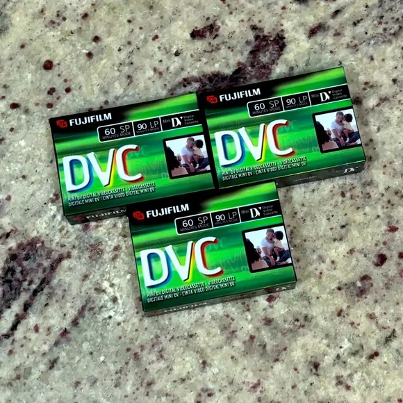 Fujifilm DVC DVM60 set of 3 mini DV tapes brand new
