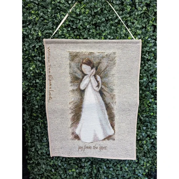 Willow Tree Angel of Joy Woven Tapestry Bannerette Wall Hanging 13x18 SP3038