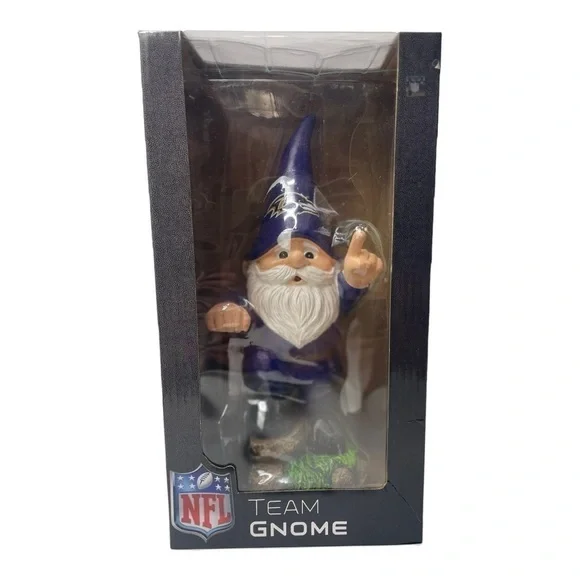 NIB NFL Team Baltimore Ravens Garden Gnome Outdoor Collectible Statue