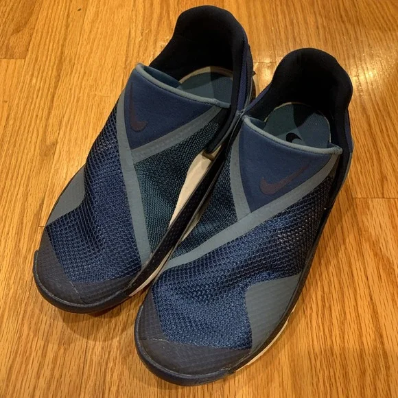 Nike Go Flyease Blue Slip On Hands Free Sneakers Shoes Mens Size 6.5 / Women's 8