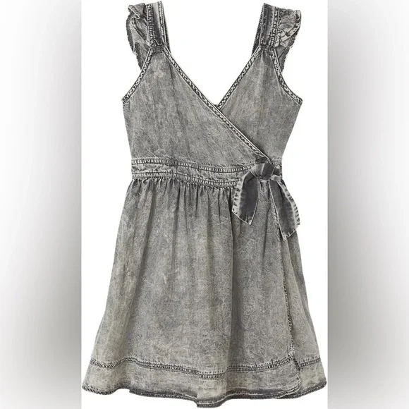 Mayoral Gray Chambray Dress Girls Size 12 New Without Tags