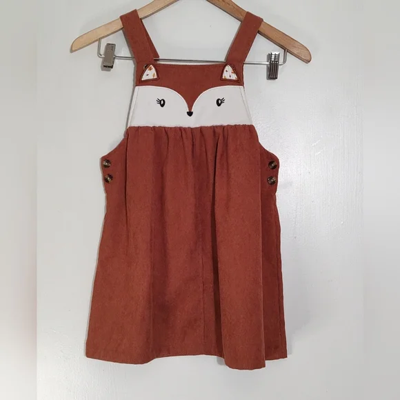 Adorable Fox Pinafore Dress