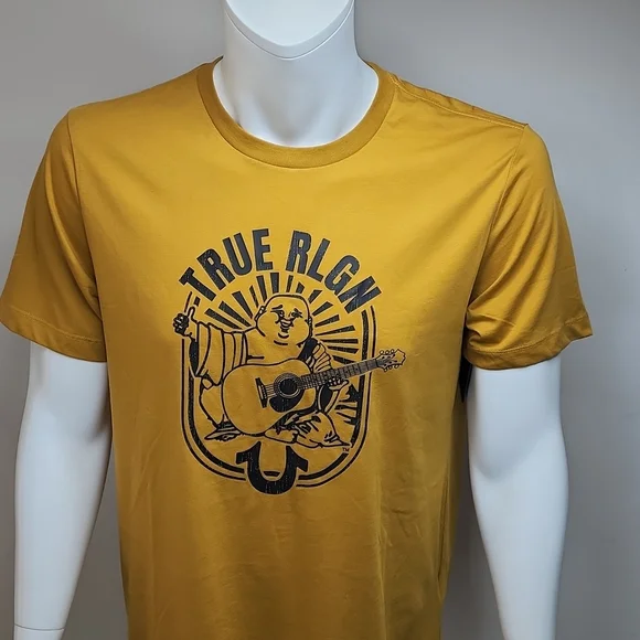 TRUE RELIGION ANTIQUE GOLD TSHIRT XL