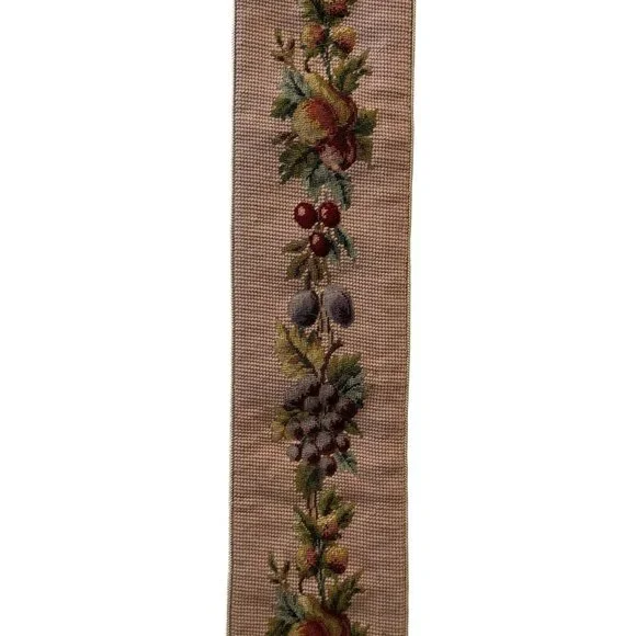 Vintage Fruit Needlepoint Bell Pull 69