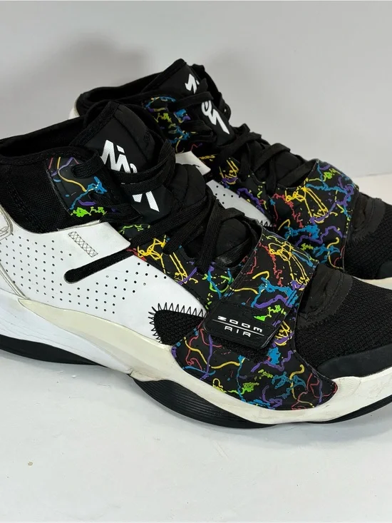 Nike Air Jordan Zion 2 Noah White Black Multi-Color Mens Shoes Sz 12 EUC