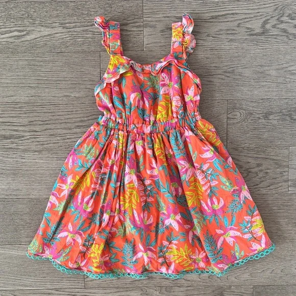 🌼TOMMY BAHAMA🌼 Floral Dress in Orange and Pink, Size 8