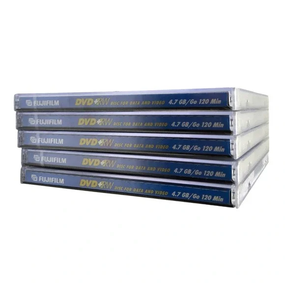 [5x] Fuji Flim DVD Plus Rw 4.78 GB Disk‎ 4x Write Speed For Data Or Video New