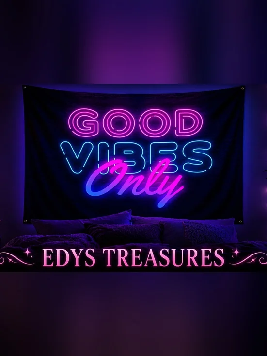 New Good Vibes Only Tapestry Wall Hanging NWOT