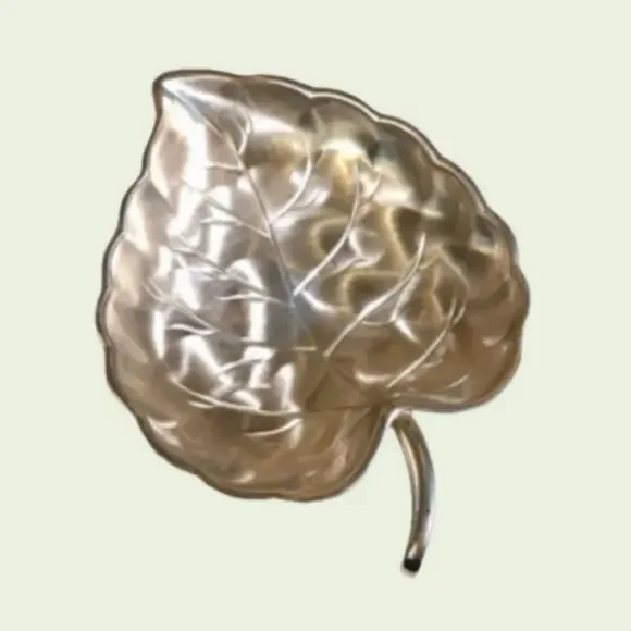 Vintage decorative silver leaf. Approximately 5