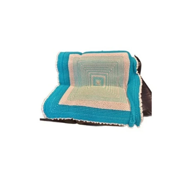 Handmade Crocheted Afghan Blanket Throw Ultra soft 60