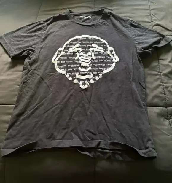 True Religion Buddha Logo Graphic T-Shirt Black Size Medium