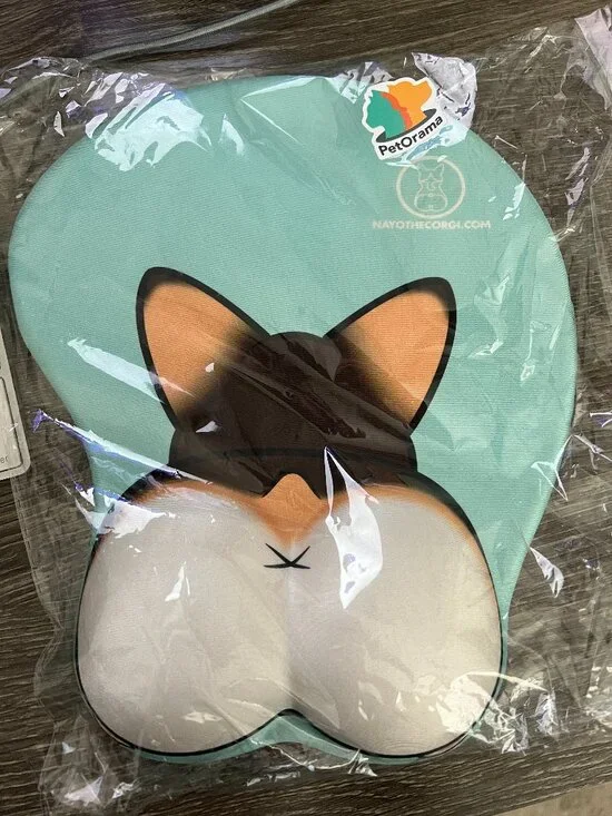 Petorama Tri Color Corgi Butt 3D Wrist Rest Mouse Pad NIP Kawaii Desk Accessory
