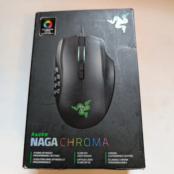 Razer Naga Chroma Gaming Mouse in EUC rare discontinued