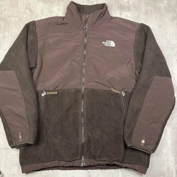 The North Face Denali Fleece Jacket Brown Full Zip Polartec Boys XL Outdoors