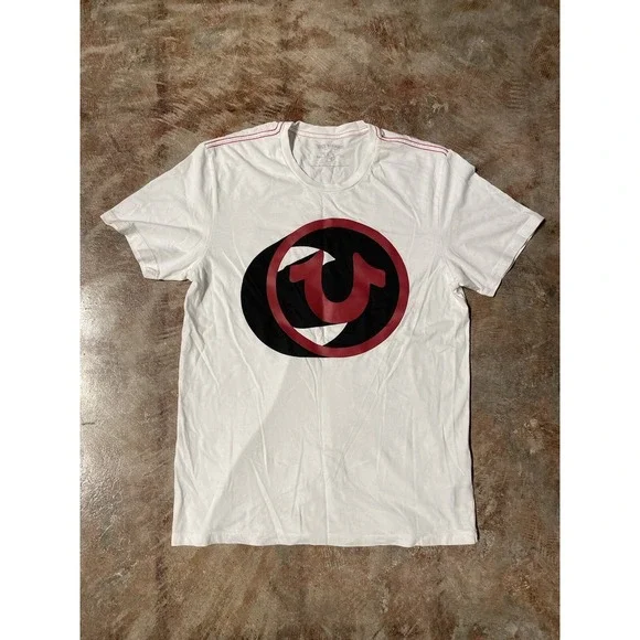 True Religion Graphic White T Shirt‎ Size L