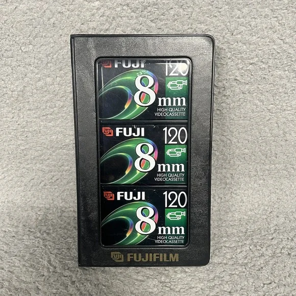 NIB Lot of 3 Fuji Film 8mm Video Cassette Tapes 120 High Quality Sealed