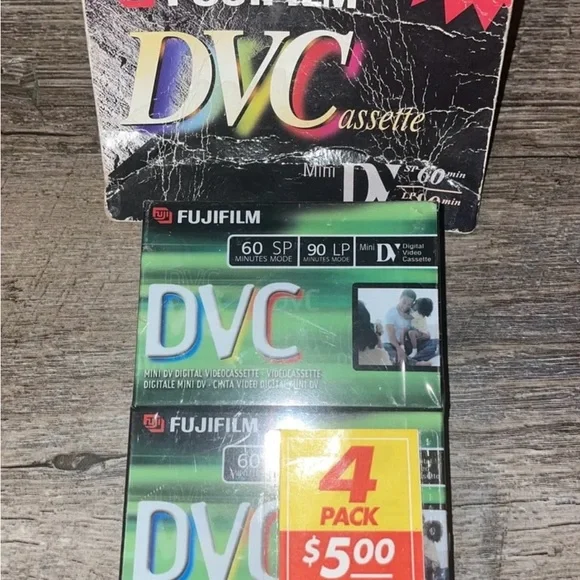Fuji DVC Mini Digital Video Cassette Pack Of Two (2) 60Min SP 90Min LP Sealed