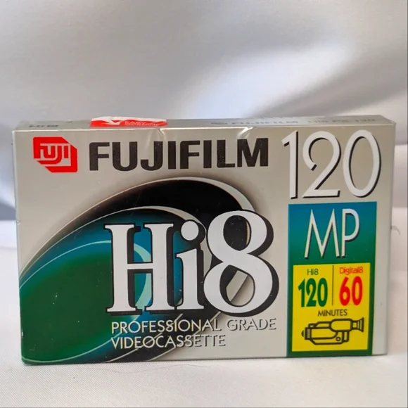 SALE ! FUJI FILM Hi8 Sealed New Blank Videocassette 120 MP P6-120 Fuji Cassette