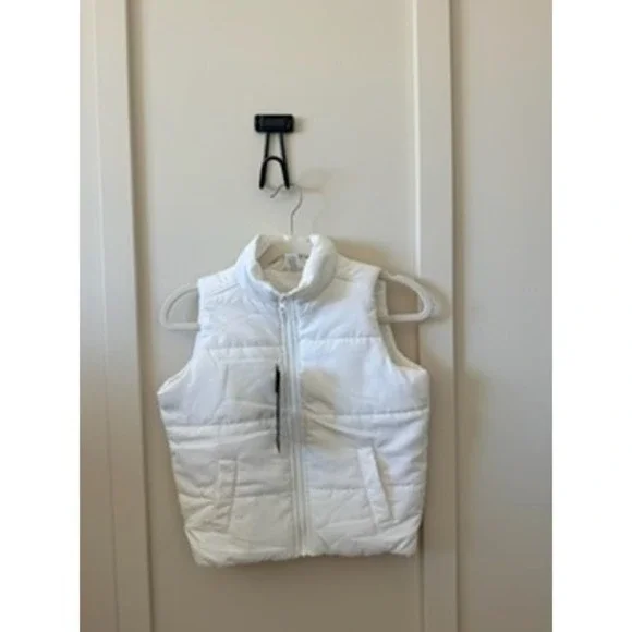 90 Degree by Reflex Girls White Lightstreme Follow Me Puffer Vest Size S 7-8 NWT