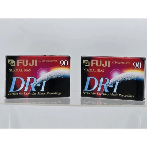2 Lot - Fuji Audio Cassette Blank Tapes New Sealed DR-I 90 Minutes Normal‎ Bias