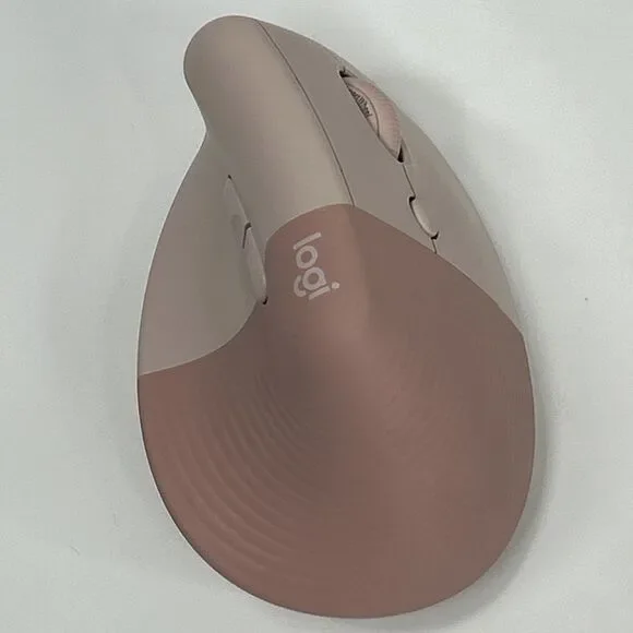 Logitech Lift Mouse Old Rose Bluetooth Wireless Vertical Ergonomic Mac Windows