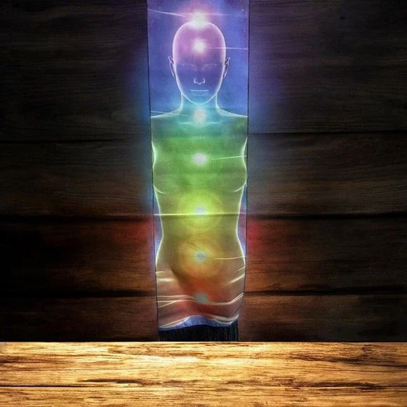 Luminous Chakra Female Body Tapestry