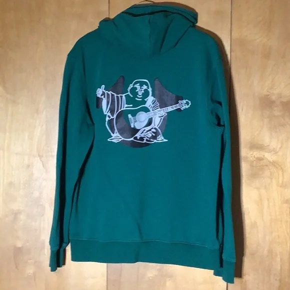 True Religion green hoodie, size XL