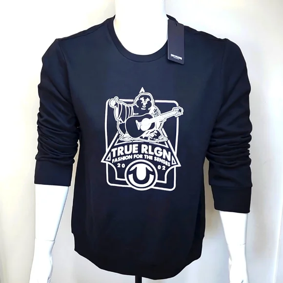 TRUE RELIGION BLACK SWEATSHIRT UNISEX