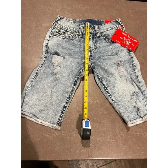 True Religion Men's Light Blue Jean/denim Shorts NWT Msrp $99 Waist 28‎