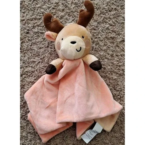 Little Holly Baby‎ Reindeer Christmas Lovey Security Blanket Animal Plush