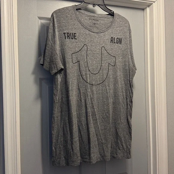 True Religion Heather Gray Tee large
