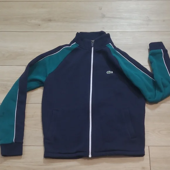 Lacoste Kids Navy and Green Jacket Size 12