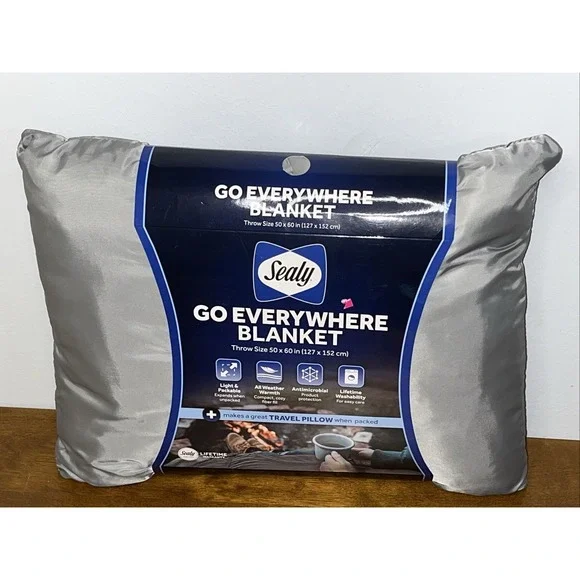 Sealy® Go Everywhere Blanket - Gray - Throw Size 50