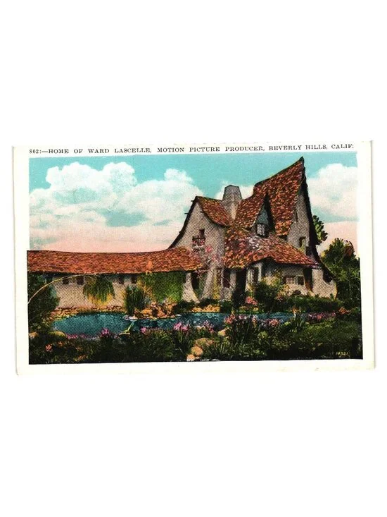 Home Of Ward Lascelle Motion Picture Beverly Hills California Vintage Postcard