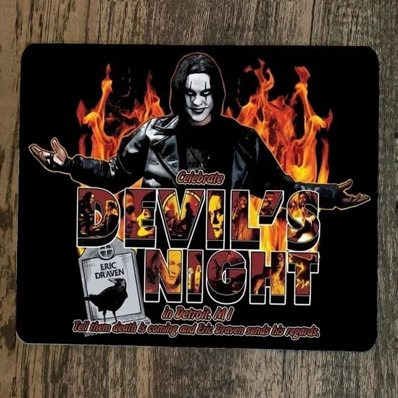Mouse Pad Devils Night‎ in Detroit Eric Draven The Crow