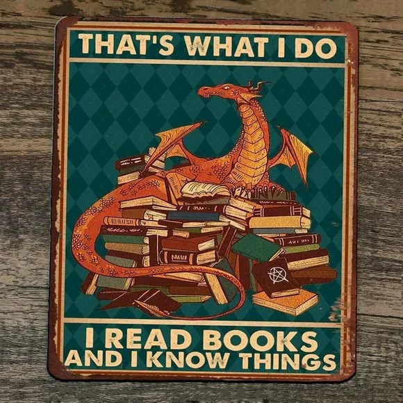 Mouse Pad Thats What‎ I Do Read Books Know Things Dragon