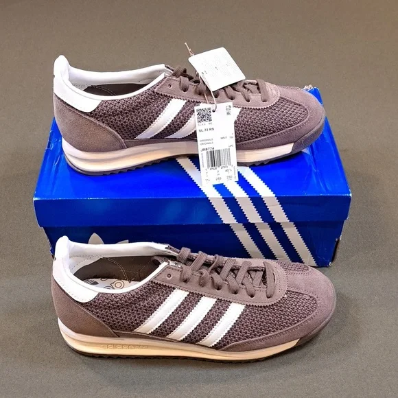 Adidas SL 72 RS Sneakers - Color: Brown / White - Unisex - Men 7.5, Women 8.5