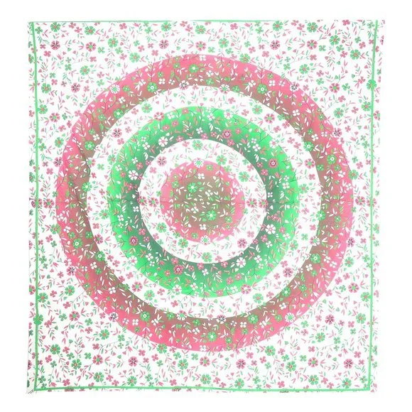 Oussum Cotton Pink-Green Floral Print Wall Décor Bohemian Tapestries for Bedroom